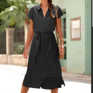 Lascana Short-Sleeve Midi Dress